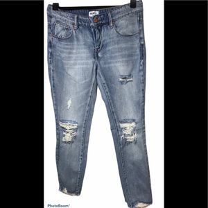 William Rast My Ex’s distressed denim blue jeans